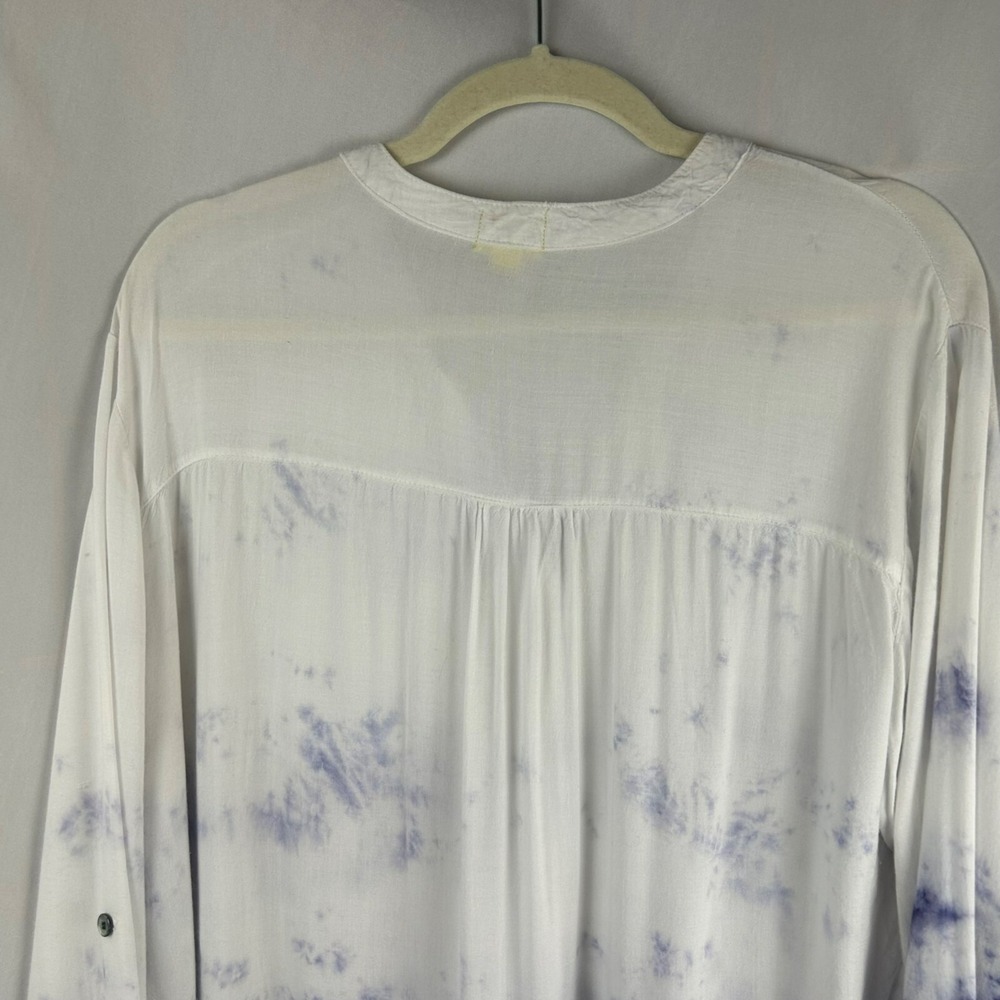 Roberta Roller Rabbit Shirt Dress Women M‎ / L White Purple Tie Dye Beach Cotton - Picture 7 of 9